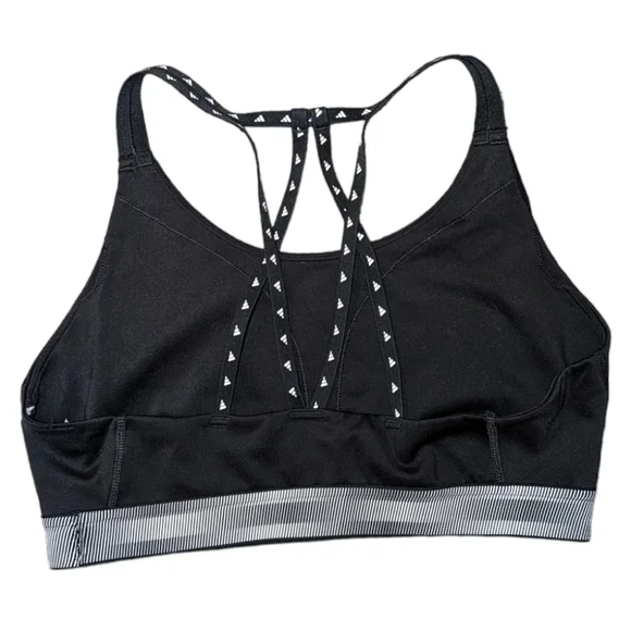 🍂 3/$15 - Adidas Black and White Strappy Sports Bra, Size L - Picture 2 of 4